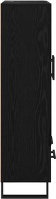vidaXL Highboard Μαύρη Οξυά 69,5 x 30 x 115 εκ Επεξεργασμένο ξύλο