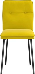 vidaXL Καρέκλες Τραπεζαρίας 6 τεμ. Κίτρινες Βελούδινες