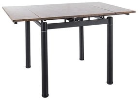 STÓŁ GD082 ORZECH VINTAGE/CZARNY MAT 80(131)x80 DIOMMI-80-3666