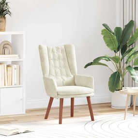 vidaXL Πολυθρόνα Κρεμ 63 x 67 x 94 εκ. Βελούδο