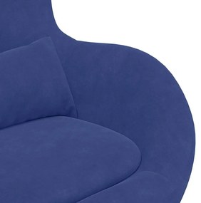 vidaXL Κάθισμα-αυγό Μπλε Αστυνομίας Βελούδο