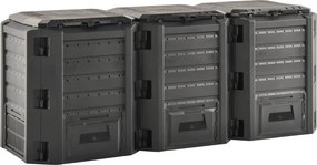 vidaXL Κάδος Κομποστοποίησης Μαύρος 1200 Λίτρων