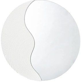 Καθρέπτης Τοίχου ArteLibre Στρογγυλός Λευκό MDF/Γυαλί Φ40x2cm