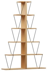 Βιβλιοθήκη mini Tars pakoworld sonoma-μαύρο 130x22x146εκ - 225-000040