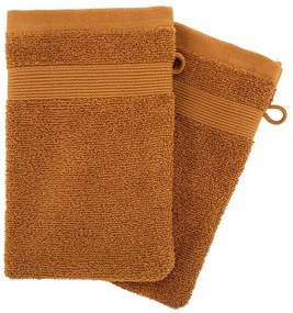 Σετ Γάντια μπάνιου Praia Atmosphera από Βαμβάκι 450gsm, με διαστάσεις 15x21cm - 2 τεμάχια - Cinnamon brown