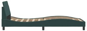 vidaXL Πλαίσιο Κρεβατιού με Κεφαλάρι Σκ. Πράσινο 80x200 εκ. Βελούδινο