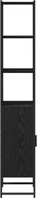 vidaXL Ντουλάπι Μπάνιου Μαύρη δρυς 33 x 33 x 185,5 εκ