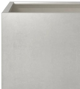Ζαρντινιέρες Κήπου 40x40x40 εκ. από Ανοξείδωτο Ατσάλι - Ασήμι