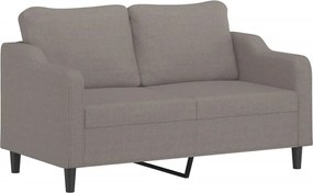 vidaXL Καναπές Διθέσιος Taupe 140 εκ. Υφασμάτινος