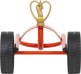 vidaXL Ψεκαστήρας Ποτίσμ. Τροχήλατος με Περιστ. Κεφαλή Κόκκινος Ατσάλι