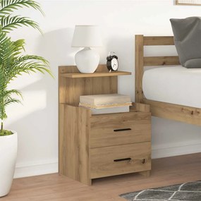 vidaXL Κομοδίνο με 2 Συρτάρια Artisan Oak 40x36,5x62 εκ.