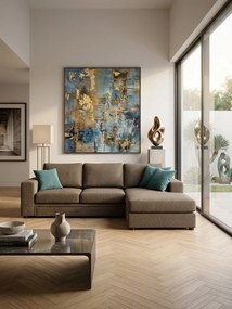 Γωνιακός καναπές Lina plus-Mpez Skouro-265 x 170 εκ.-Αριστερή