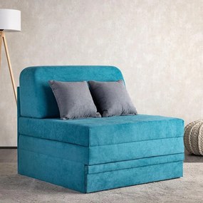 Πολυθρόνα - Κρεβάτι Fantastico Plus Πετρόλ - Γκρί 92x97x85 εκ. 92x97x85 εκ.