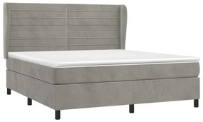 ΚΡΕΒΑΤΙ BOXSPRING ΜΕ ΣΤΡΩΜΑ ΑΝΟΙΧΤΟ ΓΚΡΙ 160X200 ΕΚ. ΒΕΛΟΥΔΙΝΟ 3129279