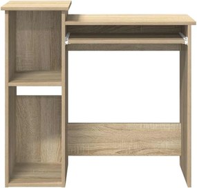 vidaXL Γραφείο με Ράφια Sonoma Δρυς 110x45x157 εκ. από Μοριοσανίδα