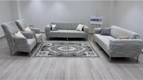 Stewehome Σετ καλύμματα καναπέ από πολυεστέρα και βαμβάκι με ριγέ σχέδιο 180x230 cm