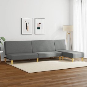 vidaXL Σετ Σαλονιού 2 Τεμαχίων Σκούρο Γκρι Υφασμάτινο