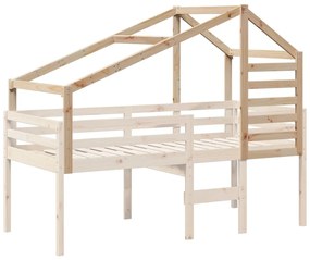 vidaXL Οροφή Κρεβατιού Παιδική 188x97x113 εκ. από Μασίφ Ξύλο Πεύκου