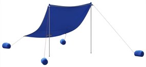 vidaXL Σκίαστρο Παραλίας με Στηρίγματα Άμμου Μπλε 214x236 εκ.