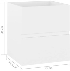 vidaXL Ντουλάπι Νιπτήρα Λευκό 41 x 38,5 x 45 εκ. Επεξεργασμένο Ξύλο