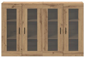 vidaXL Τοίχου Ντουλάπια 2 τεμ Artisan Δρυός 69.5x34x90 εκ Υλικά Κατασκευής