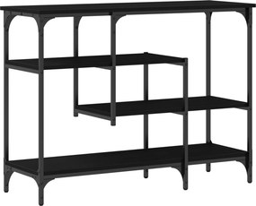 vidaXL Τραπέζι Κονσόλας με ράφι Μαύρη δρυς 100 x 35 x 75 εκ.