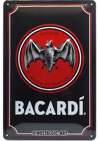 Μεταλλική πινακίδα Bacardi - Black Logo