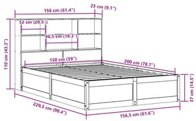 ΣΚΕΛΕΤΟΣ ΚΡΕΒ. ΧΩΡΙΣ ΣΤΡΩΜΑ ΛΕΥΚΟ 150X200 ΕΚ ΜΑΣΙΦ ΠΕΥΚΟ 3323453