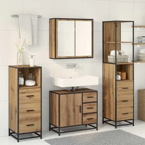 vidaXL Σετ Επίπλων Μπάνιου 4 pcs Artisan Oak Επεξεργασμένο ξύλο