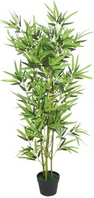 vidaXL Μπαμπού Τεχνητό Πράσινο 120 εκ. με Γλάστρα