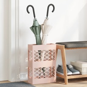 vidaXL Ροζ Βάση Ομπρέλας 28x12x41 εκ. Ατσάλι