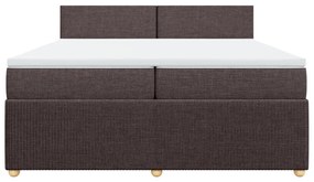 ΚΡΕΒΑΤΙ BOXSPRING ΜΕ ΣΤΡΩΜΑ ΣΚΟΥΡΟ ΚΑΦΕ 200X200 ΕΚ. ΥΦΑΣΜΑΤΙΝΟ 3287559