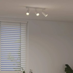 vidaXL Σποτ οροφής με προβολείς Λευκό 38 x 6 x 16 εκ Μέταλλο