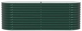 vidaXL Υπερυψωμένη Ζαρντινιέρα Πράσινο 240 x 80 x 81 cm Ατσάλι