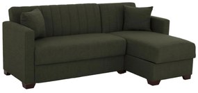 ΚΑΝΑΠΕΣ ΚΡΕΒΑΤΙ GHUFRAN ΓΩΝΙΑ ΑΝΑΣΤΡΕΨΙΜΗ DARK OLIVE  200x133x77Yεκ.