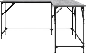 vidaXL Γραφείο Γκρι Sonoma 149x149x75 εκ. από Επεξεργασμένο Ξύλο