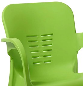 Καρέκλα - Πολυθρόνα Feast PP πράσινο-αλουμίνιο γκρι 59x58x81 εκ.