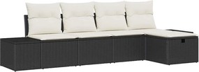vidaXL Σετ Καναπέ με μαξιλάρι 5 pcs συνθετικό ρατάν