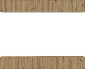 vidaXL Σετ επίπλου τηλεόρασης 6 pcs Artisan Oak Επεξεργασμένο ξύλο
