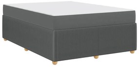vidaXL Σκελετός Κρεβατιού Άλλο Σκούρο γκρι 140 x 200 cm ύφασμα
