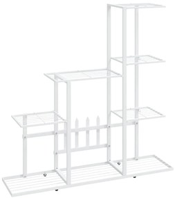 vidaXL Ανθοστήλη Λευκή 94,5 x 25 x 88 εκ. Μεταλλική