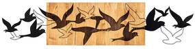 Διακοσμητικό Τοίχου Albatros 279ENZ1755 111x25cm Walnut-Black Wallity Metal,Wood