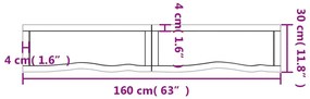 ΡΑΦΙ ΤΟΙΧΟΥ ΑΝΟΙΧΤΟ ΚΑΦΕ 160X30X6 ΕΚ. ΕΠΕΞΕΡΓ. ΜΑΣΙΦ ΞΥΛΟ ΔΡΥΟΣ 363709