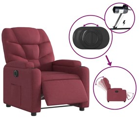 vidaXL Πολυθρόνα Ανακλινόμενη Ηλεκτρική Μπορντό Υφασμάτινη