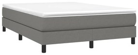 Κρεβάτι Boxspring με Στρώμα Σκούρο Γκρι 160x200 εκ Υφασμάτινο - Γκρι