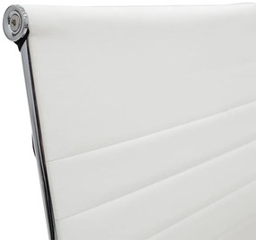 Καρέκλα γραφείου επισκέπτη Valter pakoworld λευκό pu 55.5x52x95.5εκ