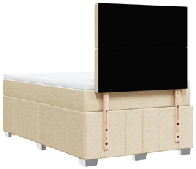 ΚΡΕΒΑΤΙ BOXSPRING ΜΕ ΣΤΡΩΜΑ ΚΡΕΜ 120X200 ΕΚ. ΥΦΑΣΜΑΤΙΝΟ 3291654