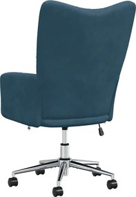 vidaXL Πολυθρόνα Relax Μπλε Βελούδινη