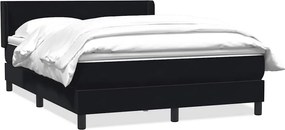 vidaXL Κρεβάτι Boxspring με Στρώμα Μαύρο 160x210 εκ. Βελούδινο