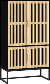 vidaXL Ντουλάπι Μαύρο 70 x 35 x 125 εκ. από Επεξεργασμένο Ξύλο